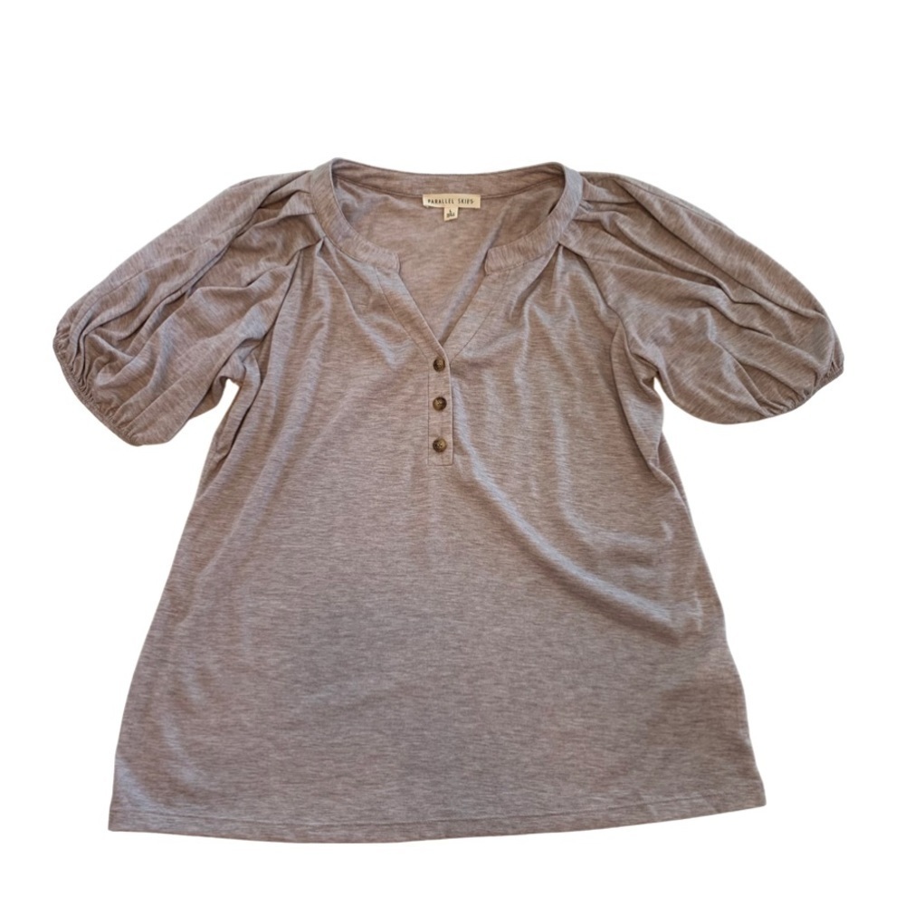 Parallel Skies Knit Short Sleeve Women's Top, Size L
